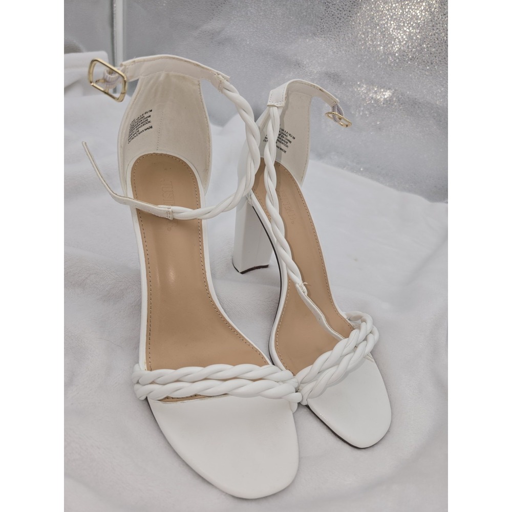 JUST FAB Dress Sandals Lori White 7.5